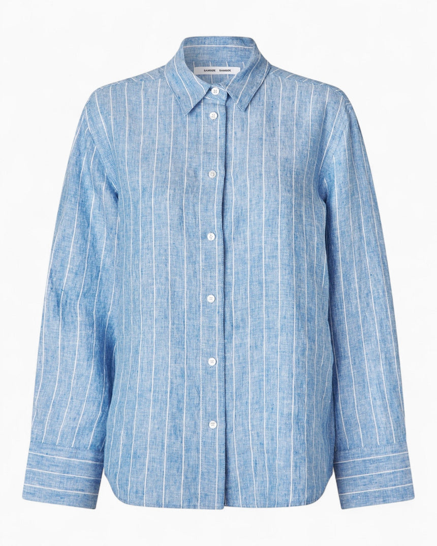 Samsøe Samsøe Sanot Shirt Blue Jasper St.