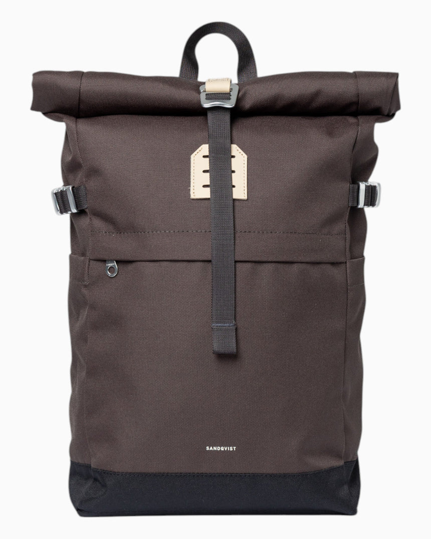 Sandqvist Icon Rolltop Sırt Çantası M Brown with Natural Leather