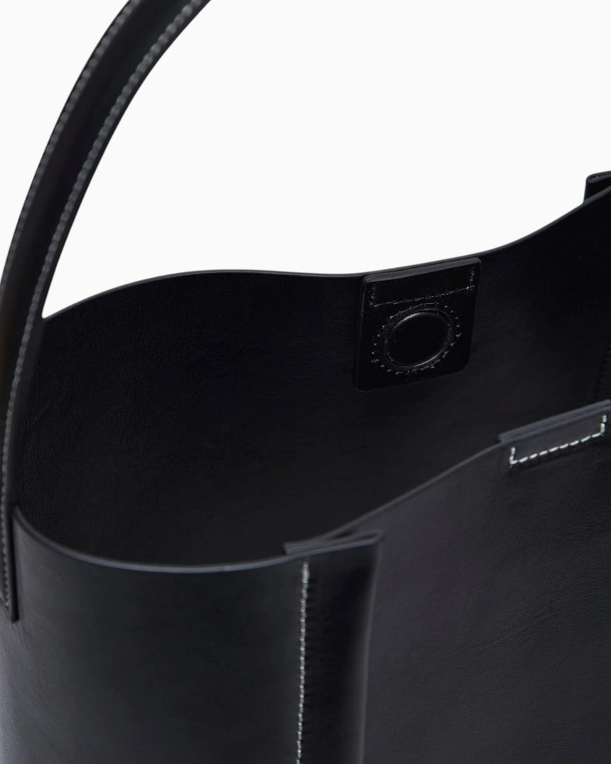 SAYÉS Large Tote Plissé Deri Kadın Omuz Çantası