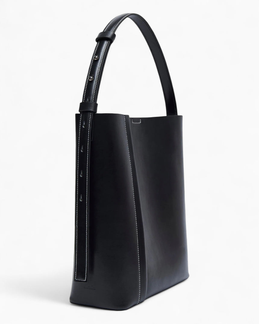 SAYÉS Large Tote Plissé Deri Kadın Omuz Çantası