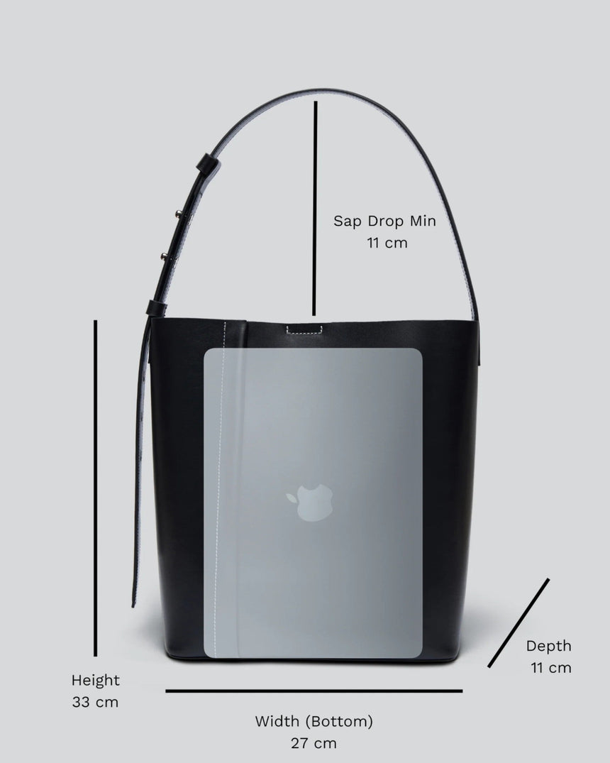 SAYÉS Large Tote Plissé Deri Kadın Omuz Çantası