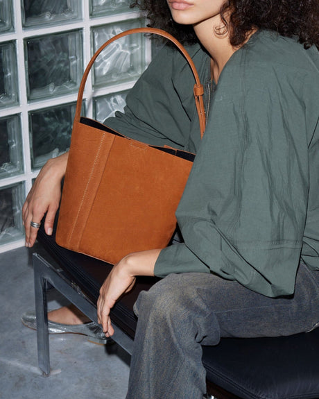 SAYÉS Medium Tote Plissé Nubuck Kadın Çanta