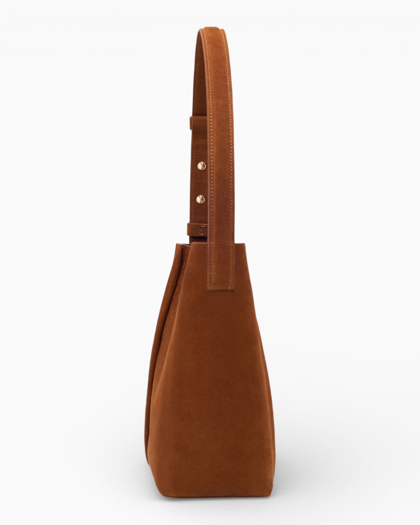 SAYÉS Medium Tote Plissé Nubuck Kadın Omuz Çantası