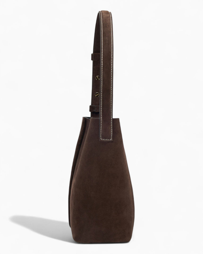 SAYÉS Medium Tote Plissé Suede Kadın Omuz Çantası