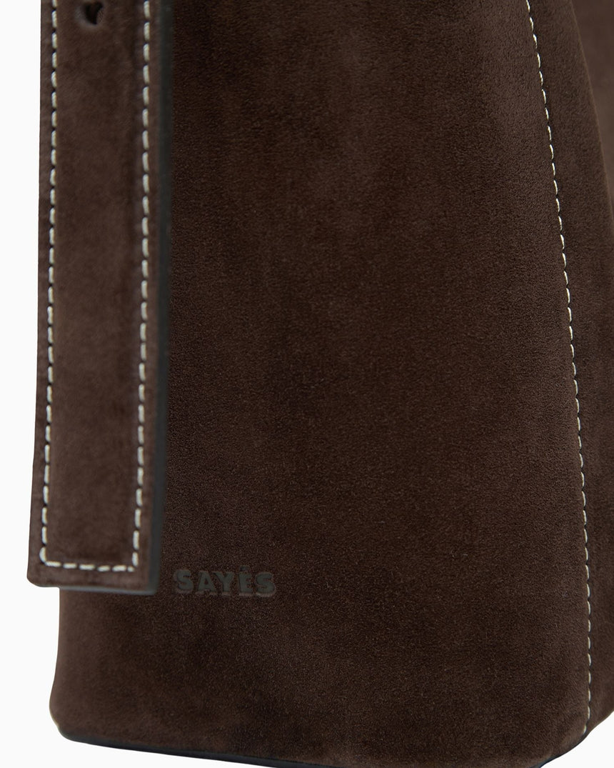 SAYÉS Medium Tote Plissé Suede Kadın Omuz Çantası
