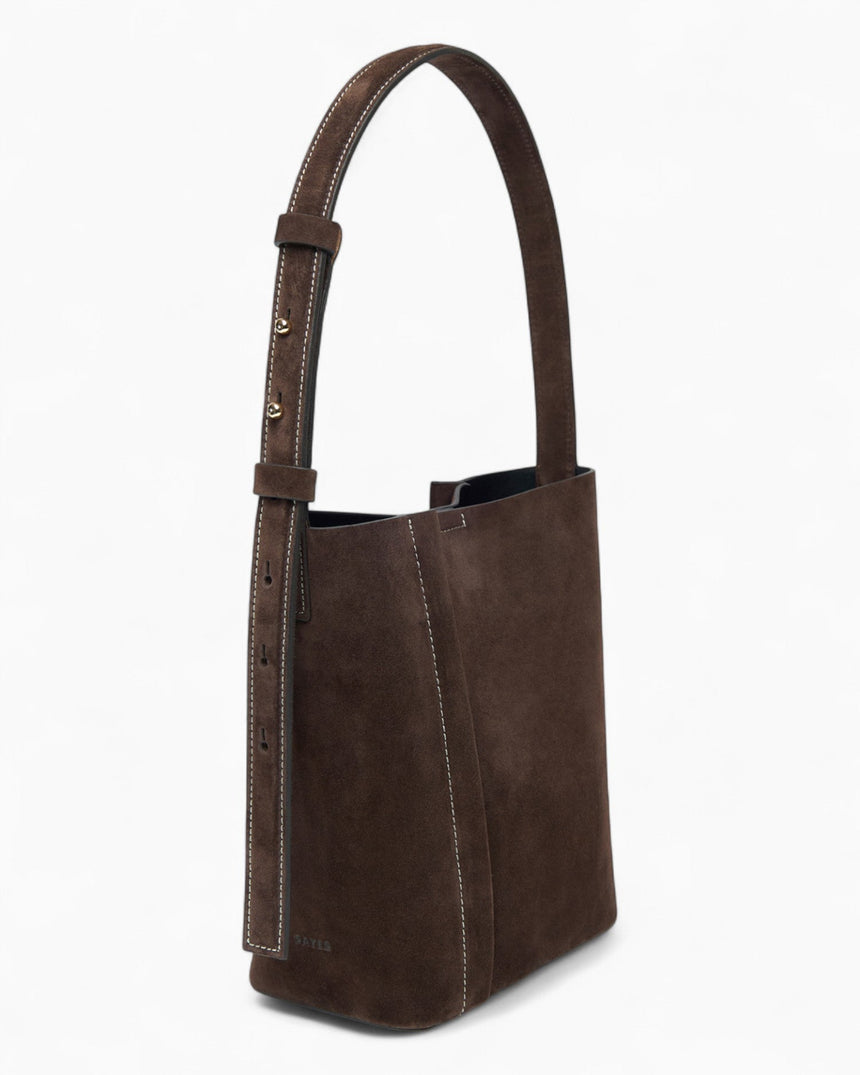 SAYÉS Medium Tote Plissé Suede Kadın Omuz Çantası