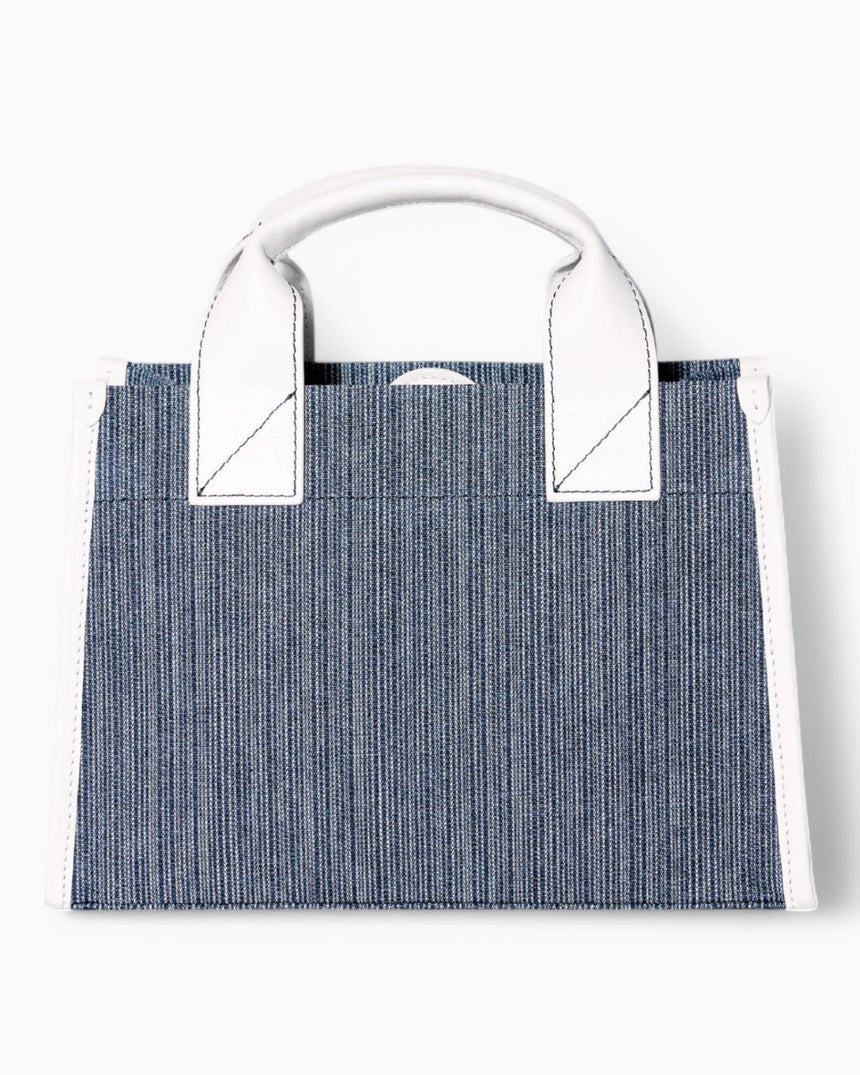 SAYÉS Stitched Pocket Mini Kadın Omuz Çantası Marin and Off - White