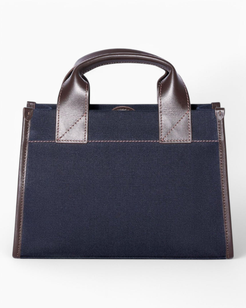 SAYÉS Stitched Pocket Mini Kadın Omuz Çantası Navy and Brown