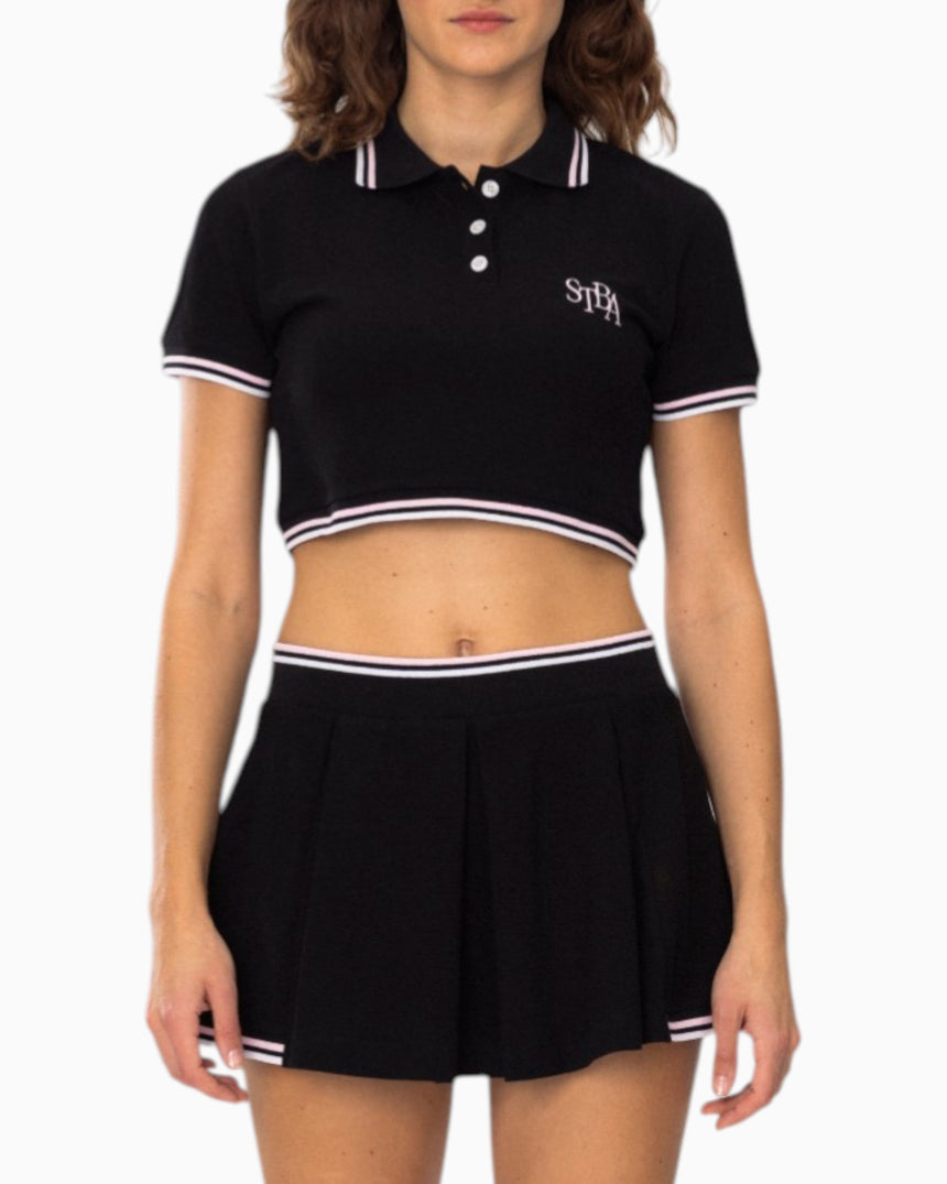 Soon To Be Announced Tennis Academy Crop Kadın Polo T-Shirt