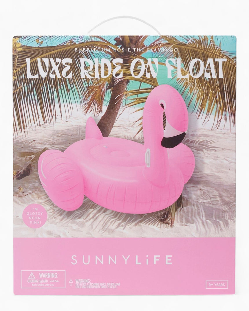 Sunnylife Luxe Ride-On Float Rosie the Flamingo Deniz Yatağı