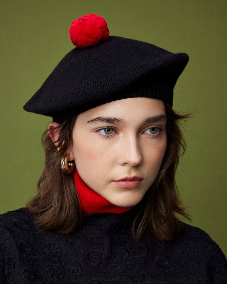 tête bleue Clement Cashmere Blend French Beret