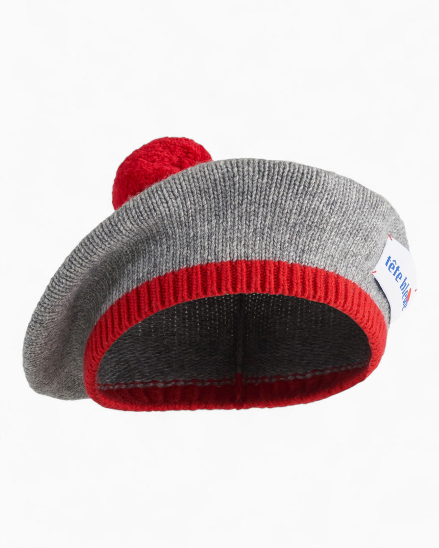 tête bleue Clement Cashmere Blend French Beret Grey