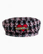 tête bleue Coeur Tweed French Beret Pink