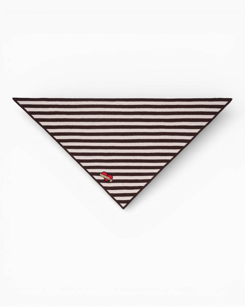 tête bleue Joan Striped Cashmere-Blend Triangle Scarf