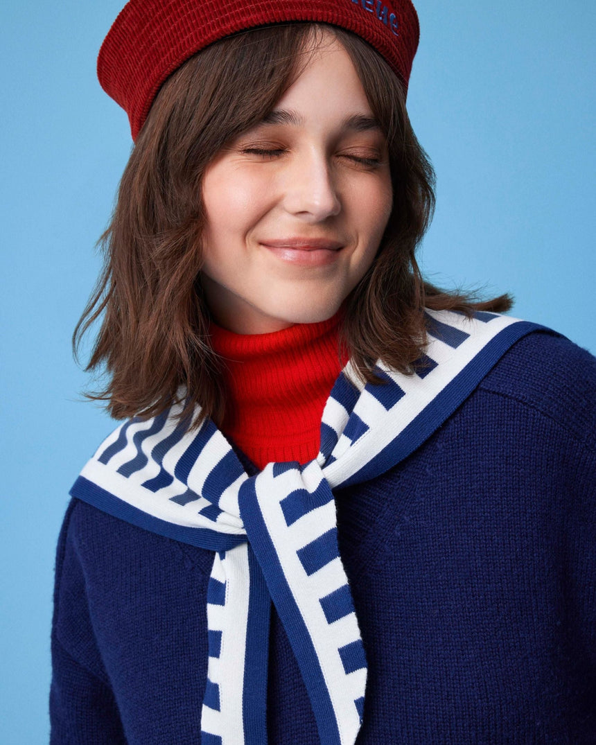tête bleue Morgan Sailor Knit Scarf
