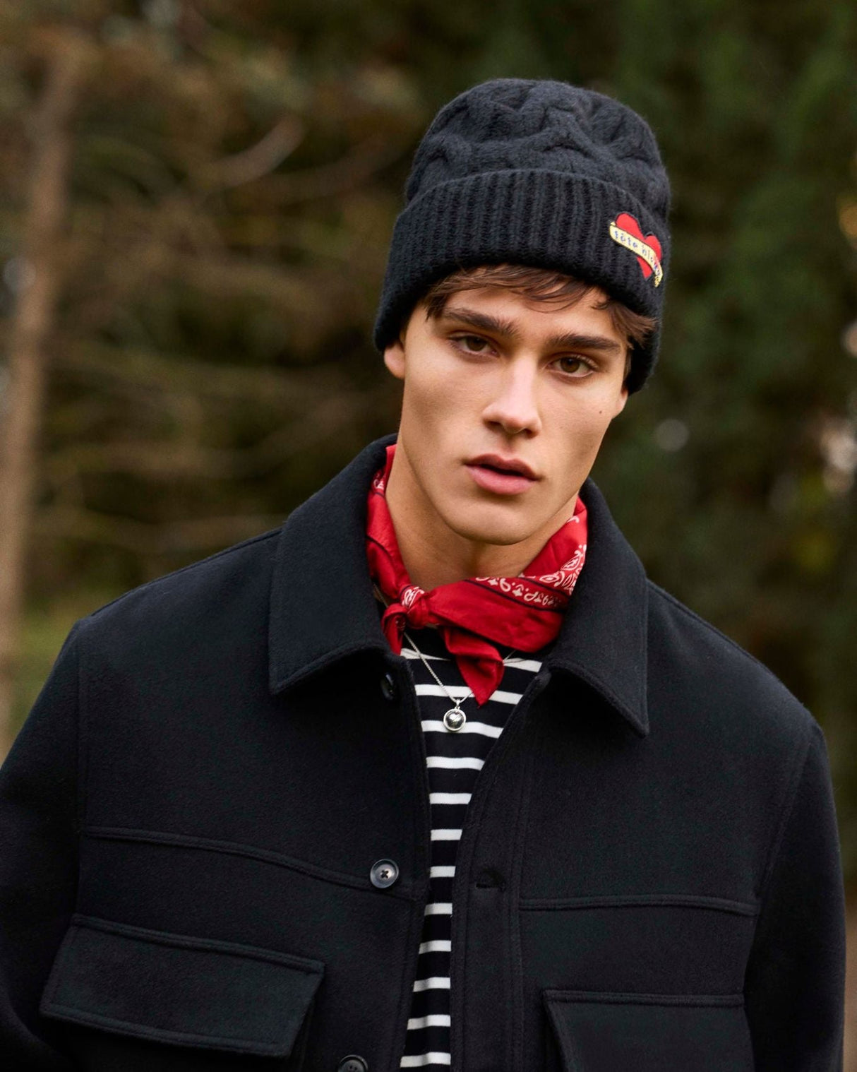 tête bleue Percy Cable Knit Bere