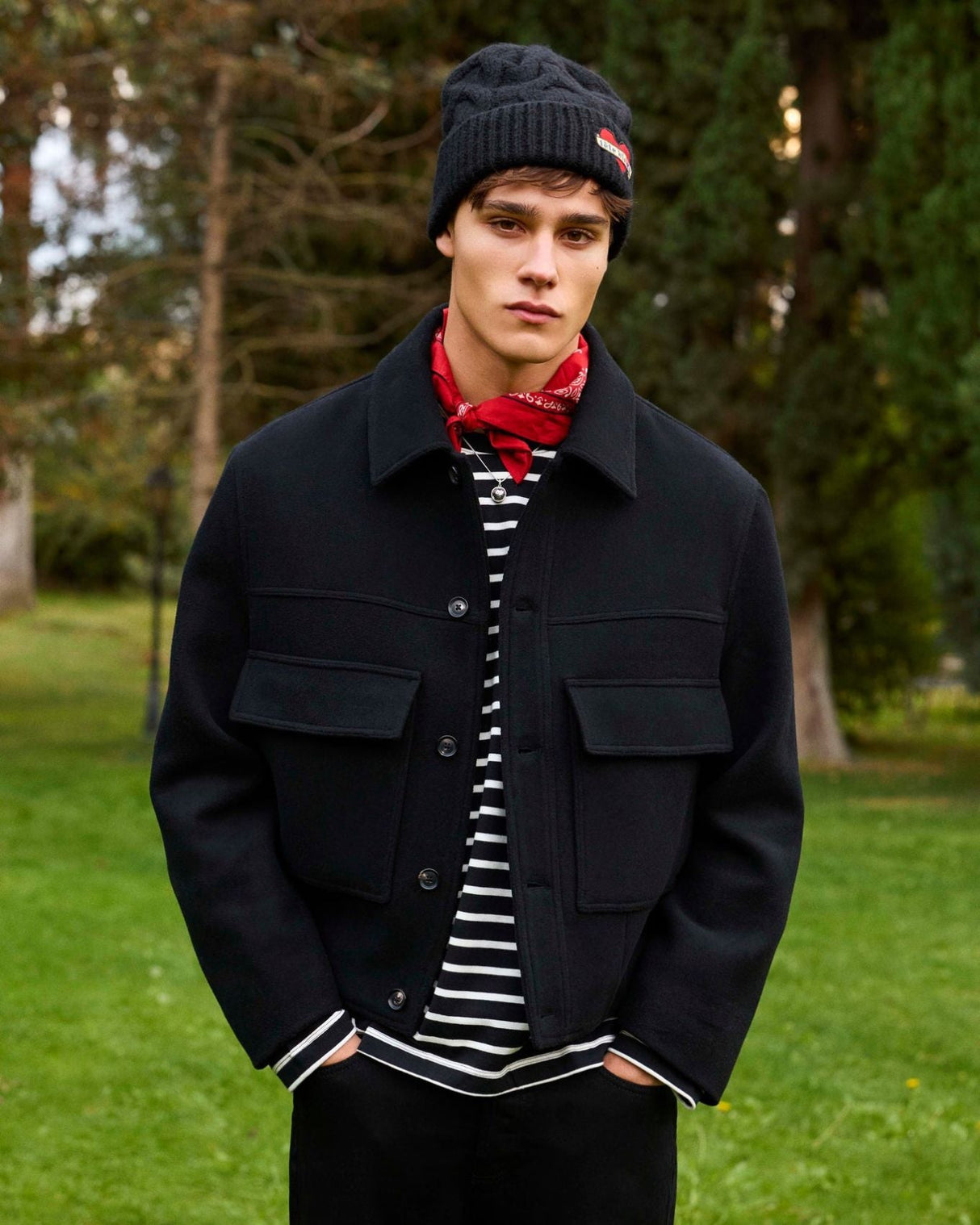 tête bleue Percy Cable Knit Bere