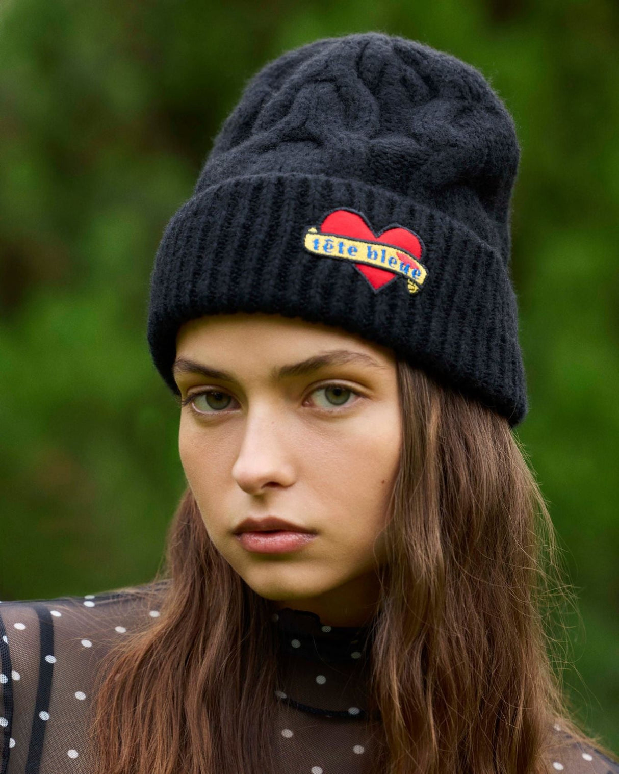 tête bleue Percy Cable Knit Bere