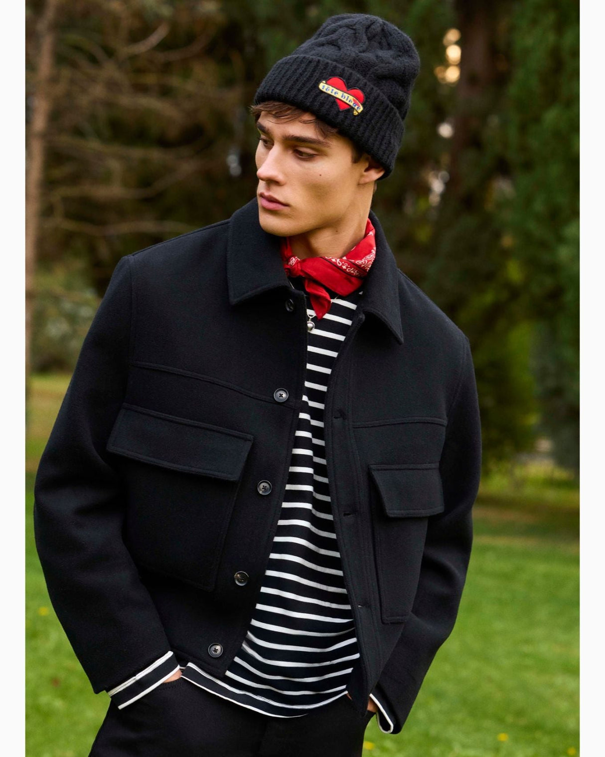 tête bleue Percy Cable Knit Bere
