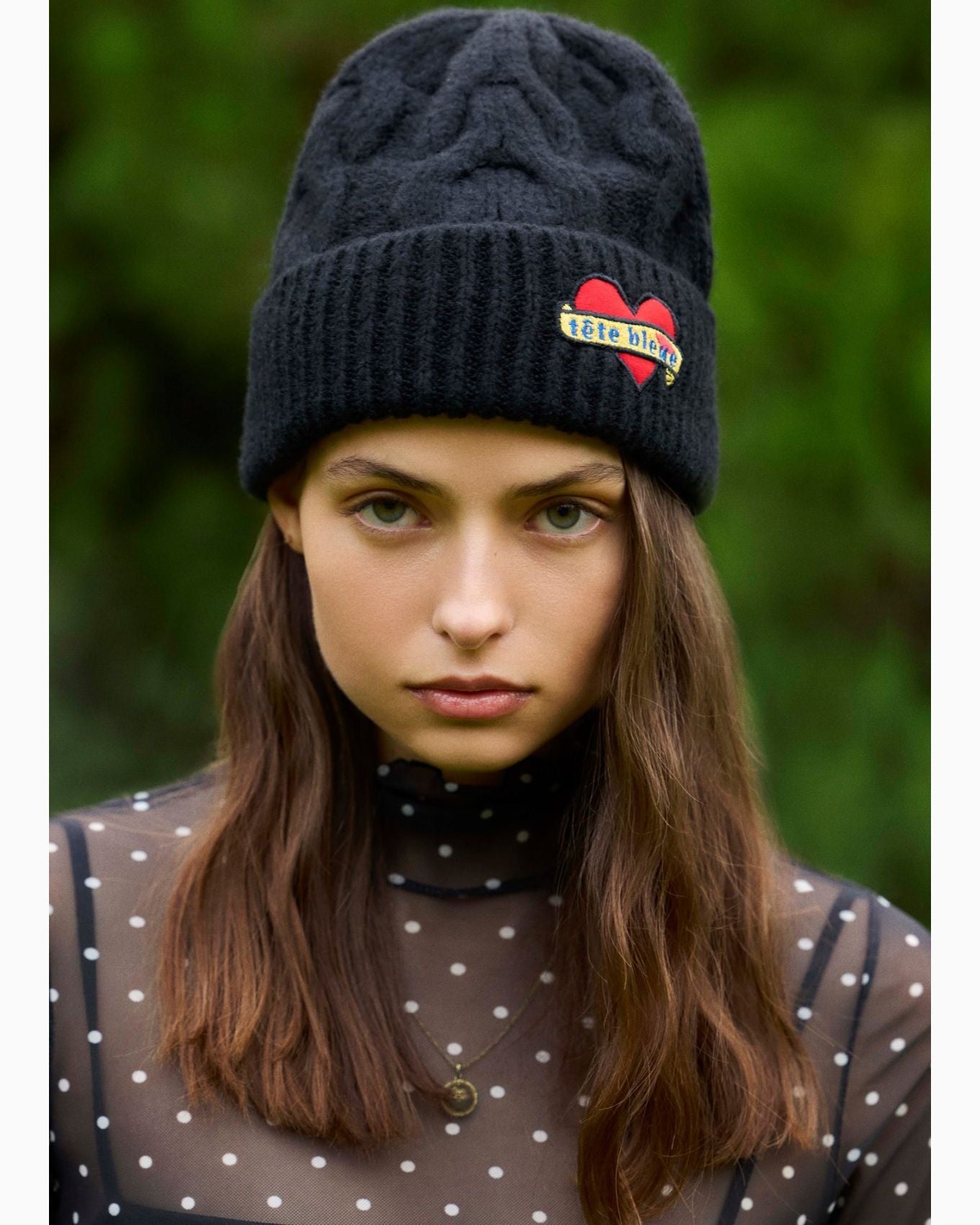tête bleue Percy Cable Knit Bere