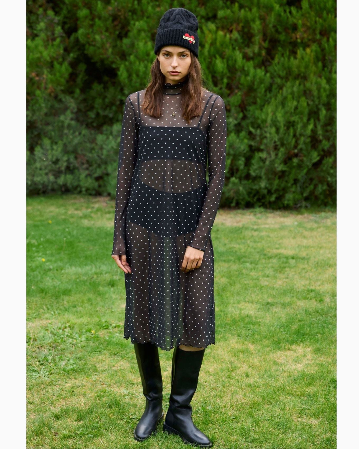 tête bleue Percy Cable Knit Bere