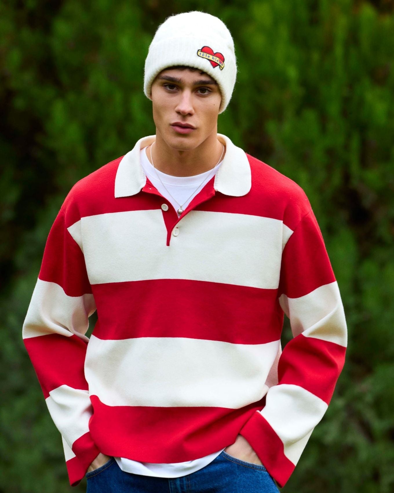 tête bleue Percy Cable Knit Bere