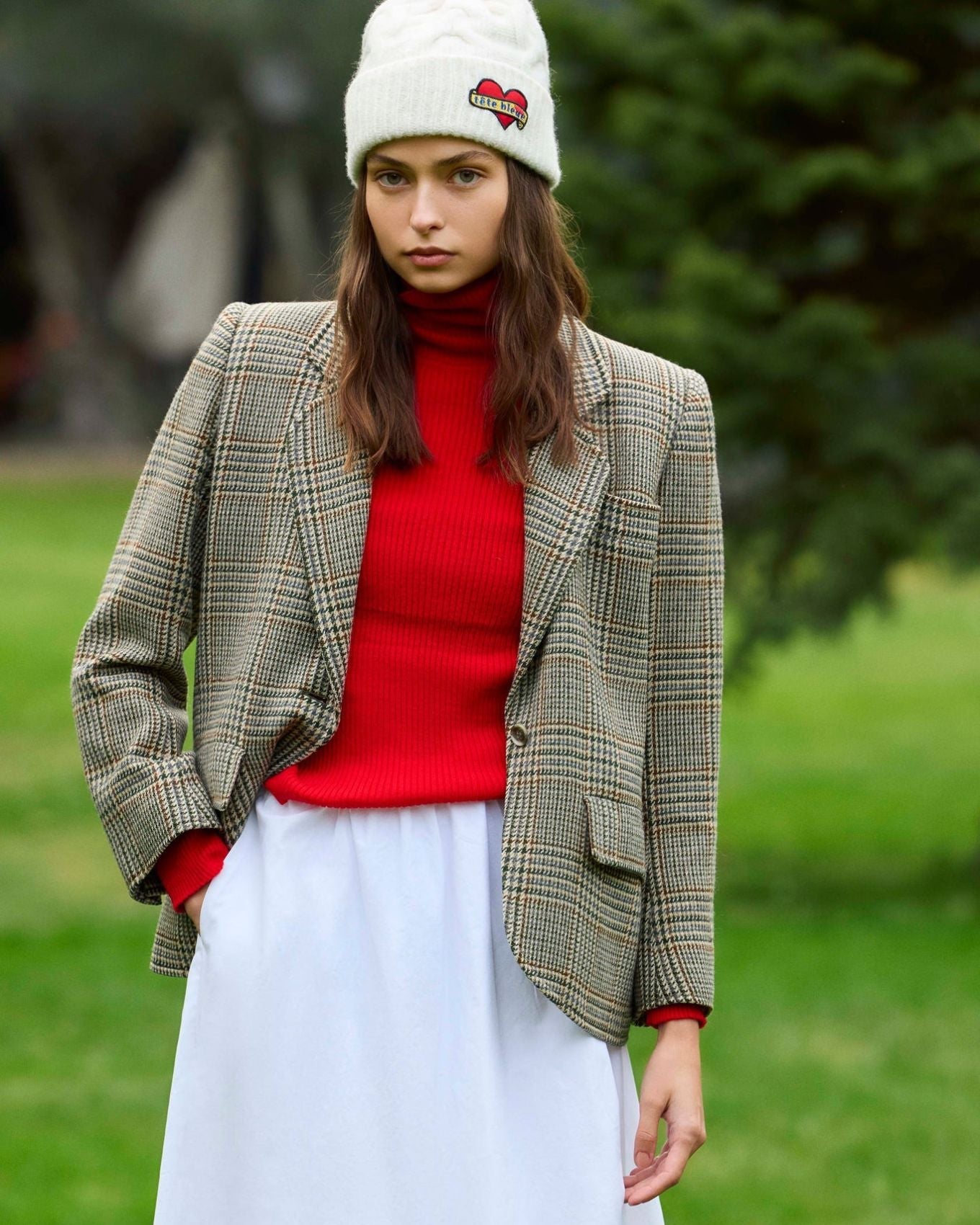 tête bleue Percy Cable Knit Bere