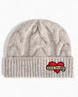 tête bleue Percy Cable Knit Bere Grey