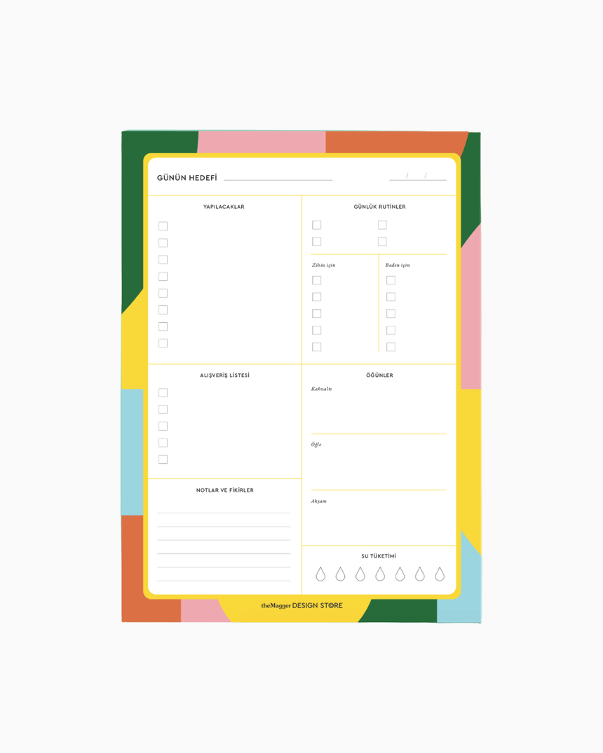 TheMagger Design Notepad Günlük Çok Renkli