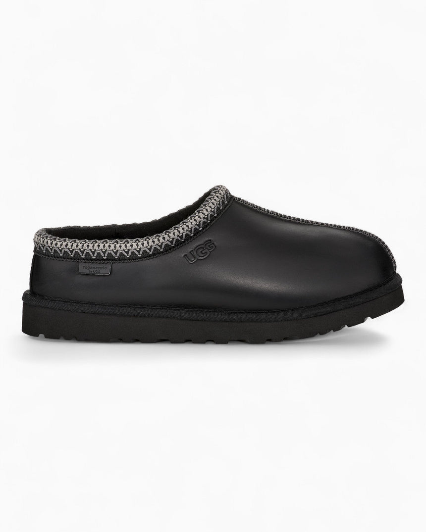 UGG Tasman Leather Regenerate Erkek Terlik Black