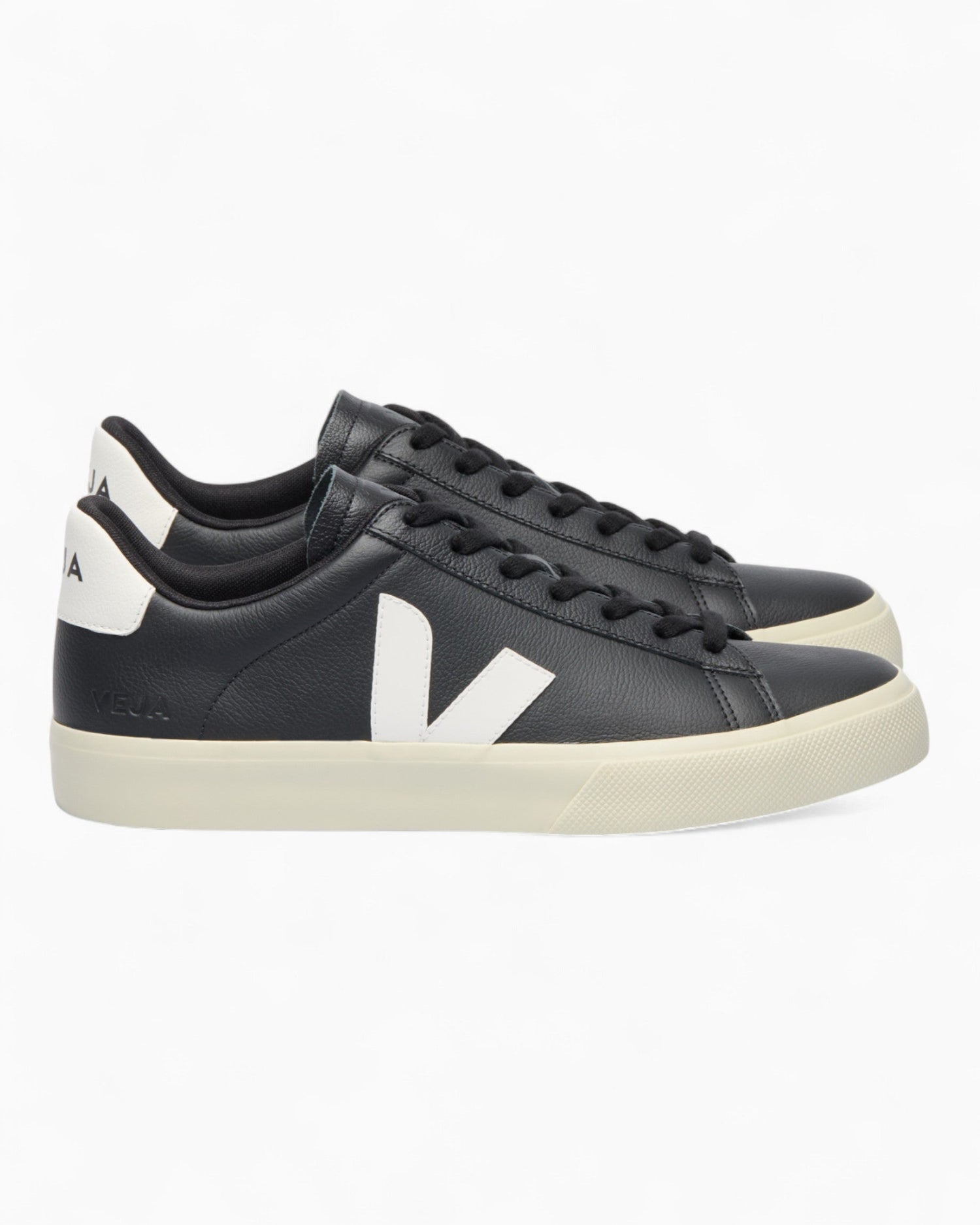 VEJA Campo Chromefree Leather Erkek Sneaker Black/White