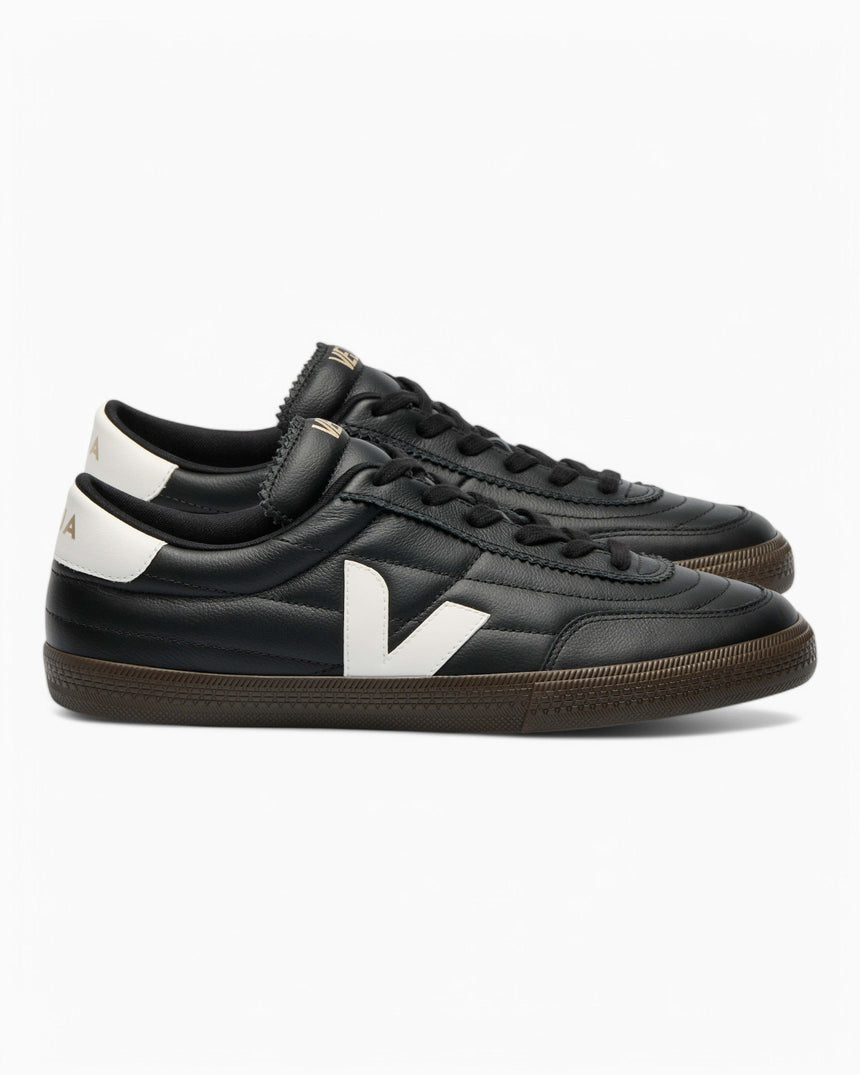 VEJA Panenka Organic Traced Leather Kadın Sneaker Black/White