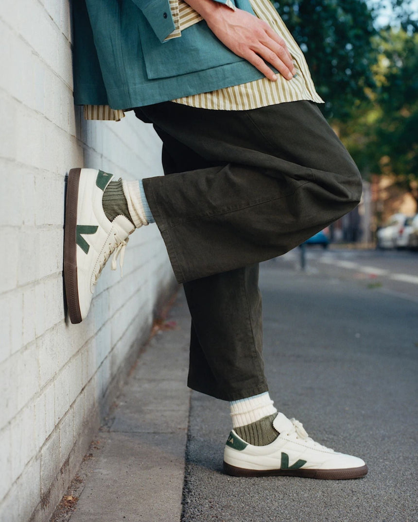 VEJA Panenka Organic Traced Leather Suede Logo Erkek Sneaker