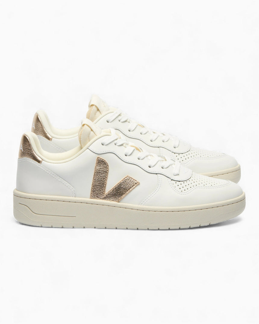 VEJA V-10 Leather Kadın Sneaker Extra White/Platine