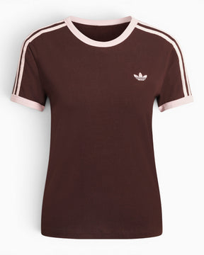 adidas Originals 3 Stripes Slim Kadın T-Shirt Aurora Coffee/Sandy Pink