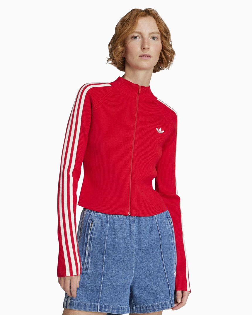 adidas Originals Adicolor 3-Stripes Slim Knit Track Top Kadın Hırka