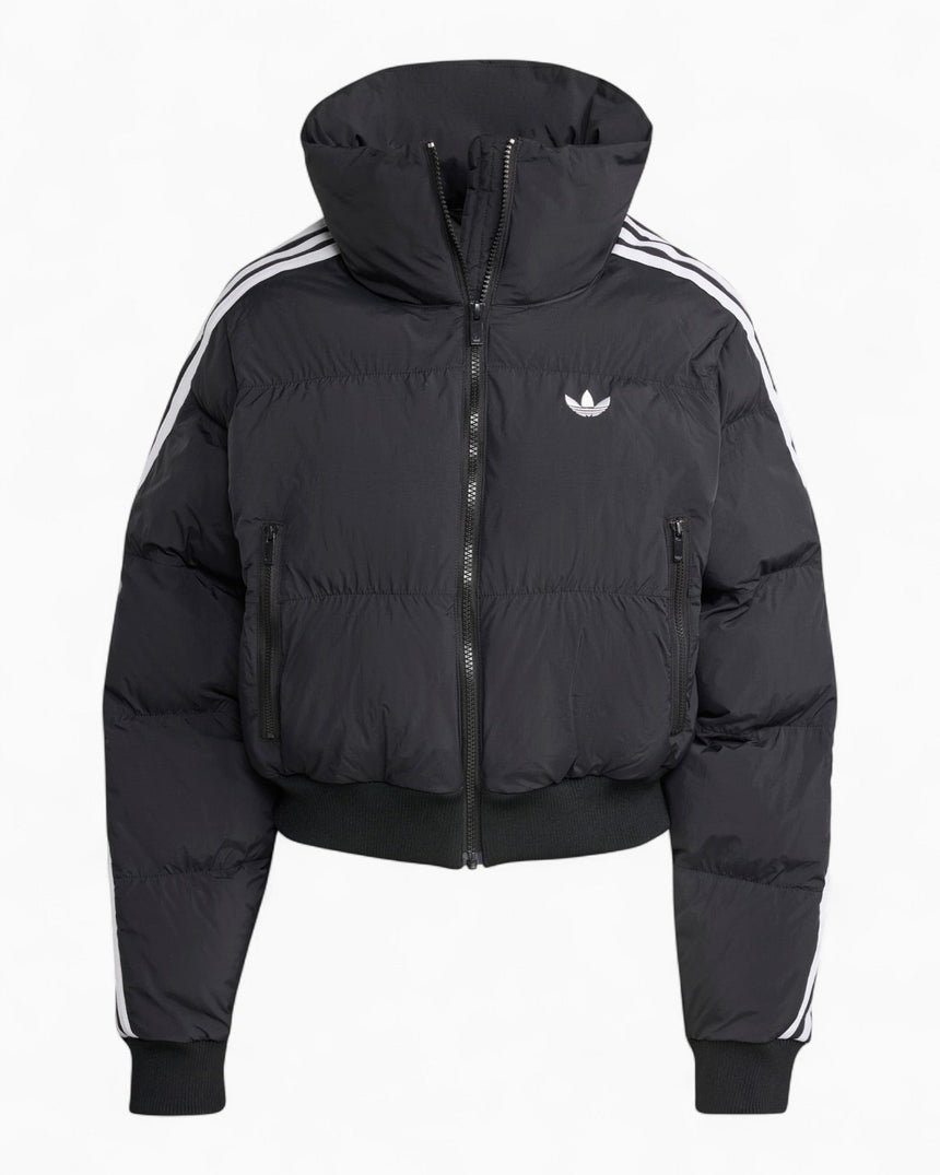 adidas Originals Adicolor Cropped Synthetic Down Puffer Kadın Mont Black