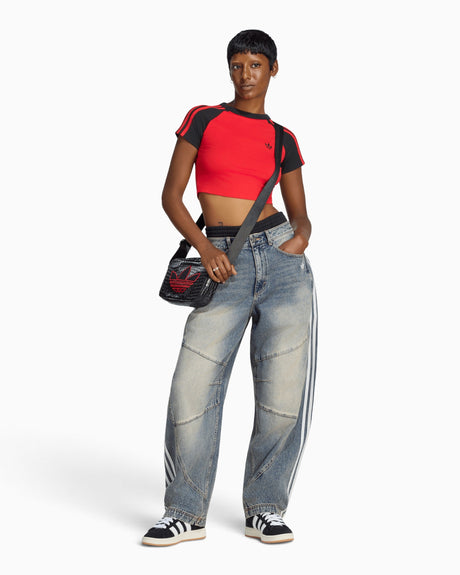 adidas Originals Badigirl Denim Barrel Kadın Pantolon Indigo Denim