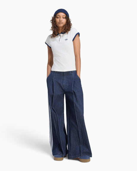 adidas Originals Badigirl Denim Pleats Wide Leg Kadın Pantolon Indigo Denim
