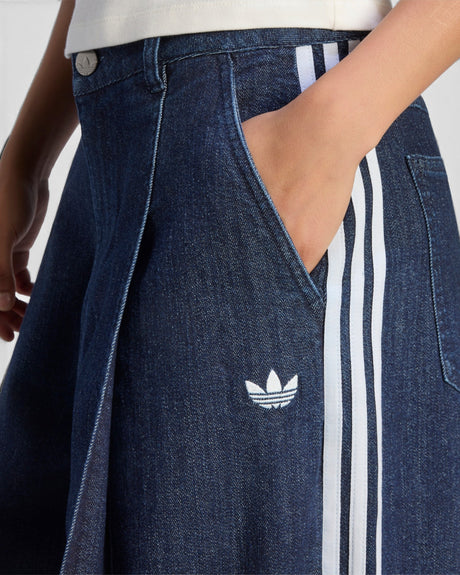 adidas Originals Badigirl Denim Pleats Wide Leg Kadın Pantolon Indigo Denim