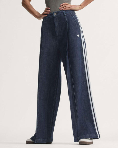 adidas Originals Badigirl Denim Pleats Wide Leg Kadın Pantolon Indigo Denim