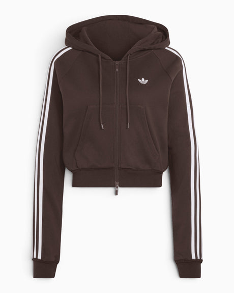 adidas Originals Badigirl Graphic Short Front Zip Track Top Kadın Sweatshirt Aurora Coffee