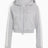 adidas Originals Badigirl Graphic Short Front Zip Track Top Kadın Sweatshirt Medium Grey Heather