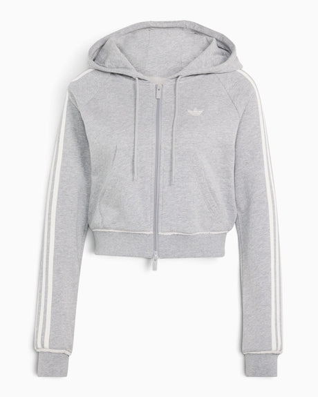 adidas Originals Badigirl Graphic Short Front Zip Track Top Kadın Sweatshirt Medium Grey Heather