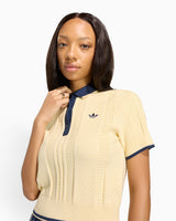 Cable Knit Cali Kadın Polo T-Shirt