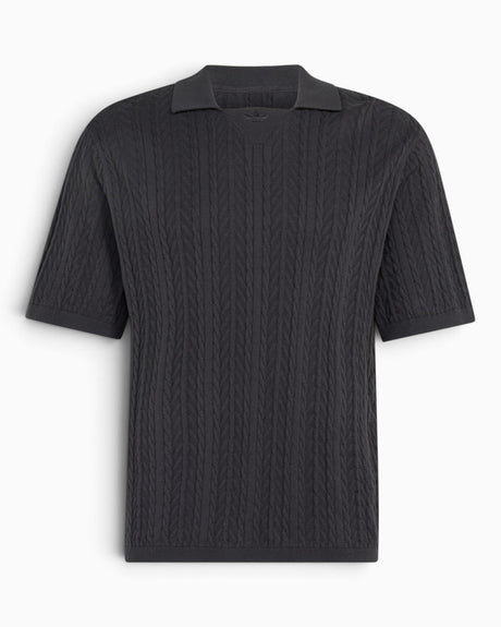 adidas Originals Cable Knit Football Jersey Utility Black