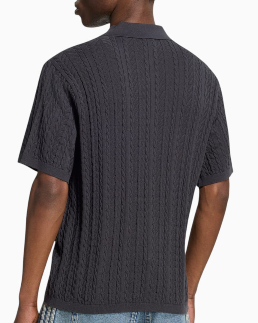 adidas Originals Cable Knit Football Jersey Utility Black