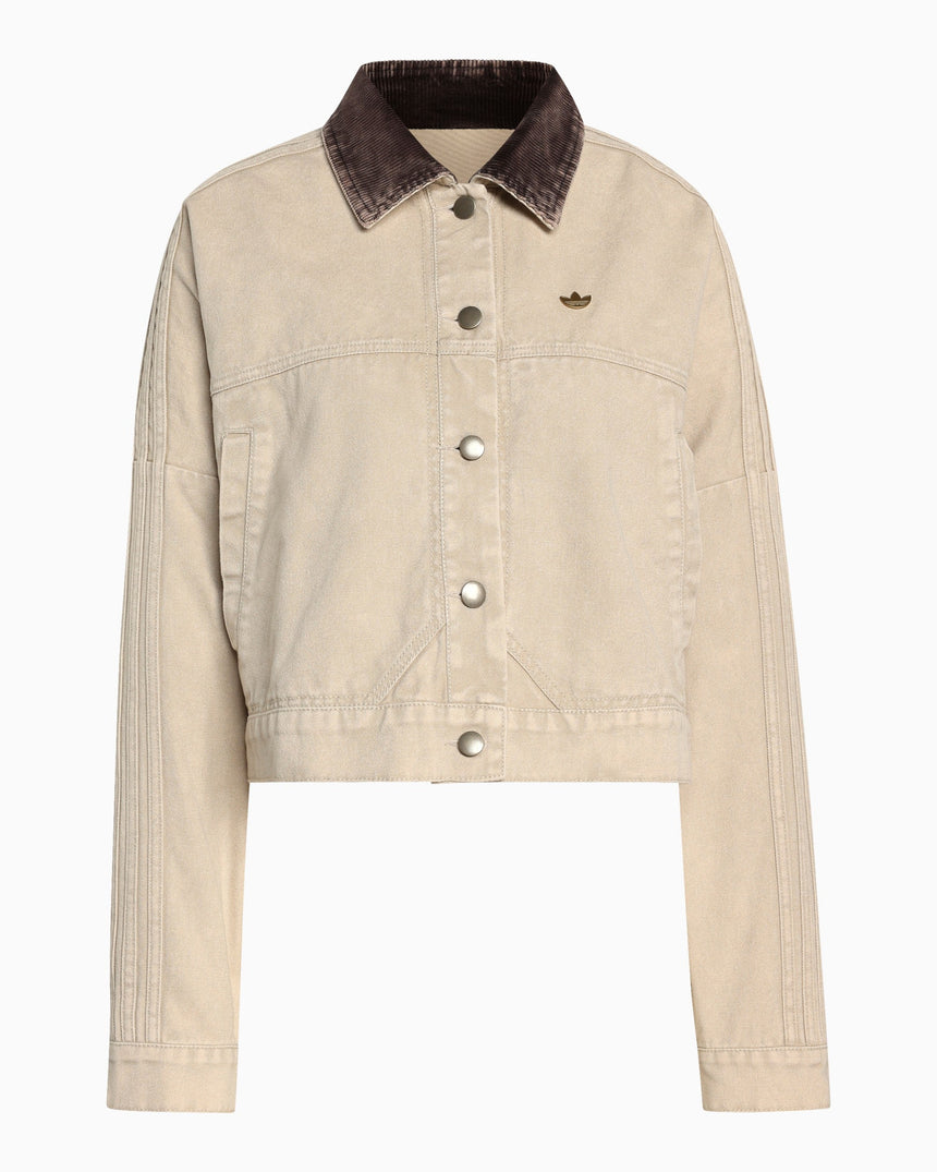 adidas Originals Essential Canvas Tracktop Kadın Ceket Stone Khaki