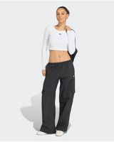 adidas Originals Essentials Rib Cropped Longsleeve Kadın T-Shirt White