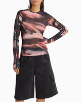 Graphic Mesh Kadın T-Shirt